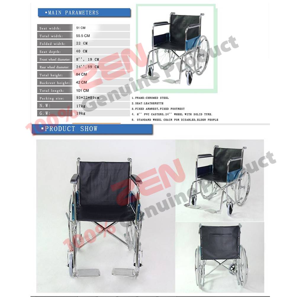 Zen Pharmacy Standard Hospital Wheelchair