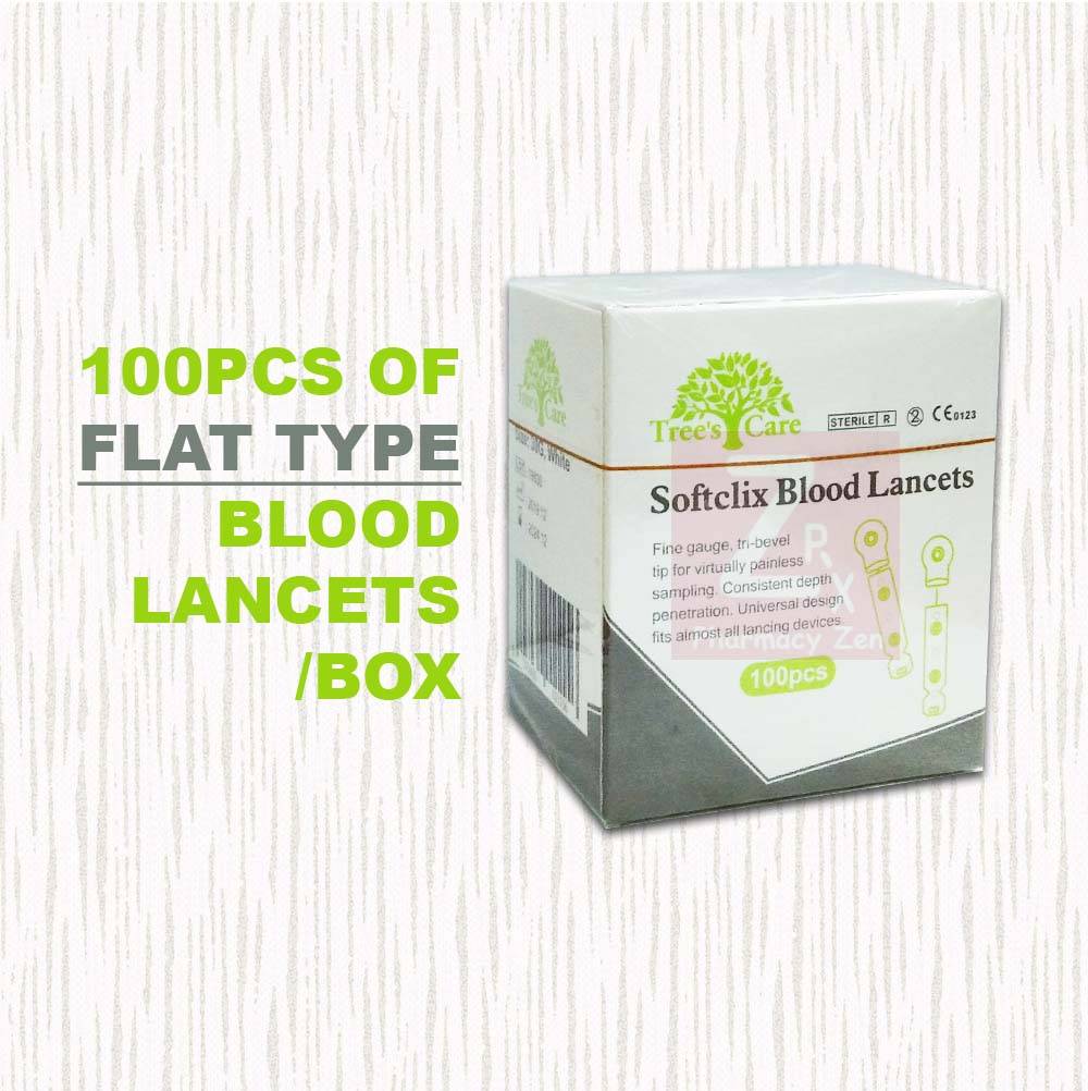 Blood Lancet Flat type 100's ( Compatible with accu chek active )