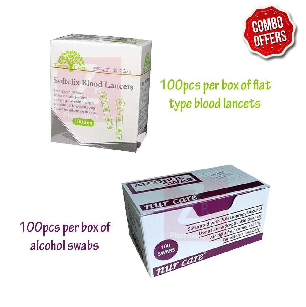 Blood Lancet Softclix FLAT Type Needle 100s ( Suitable for Accu Chek