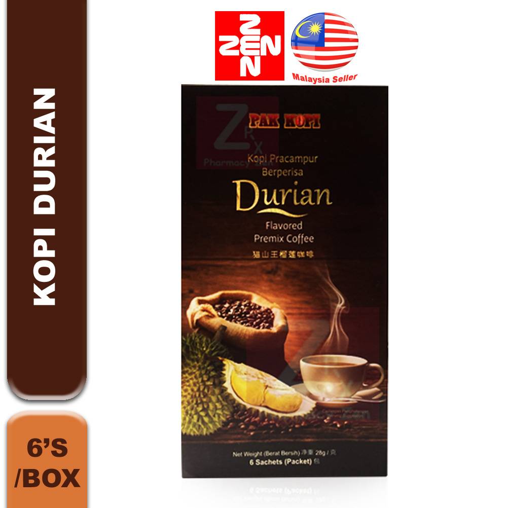 Zen Pharmacy Pak Kopi Durian (28g X 6 sachets) Kopi Pracampur Premix