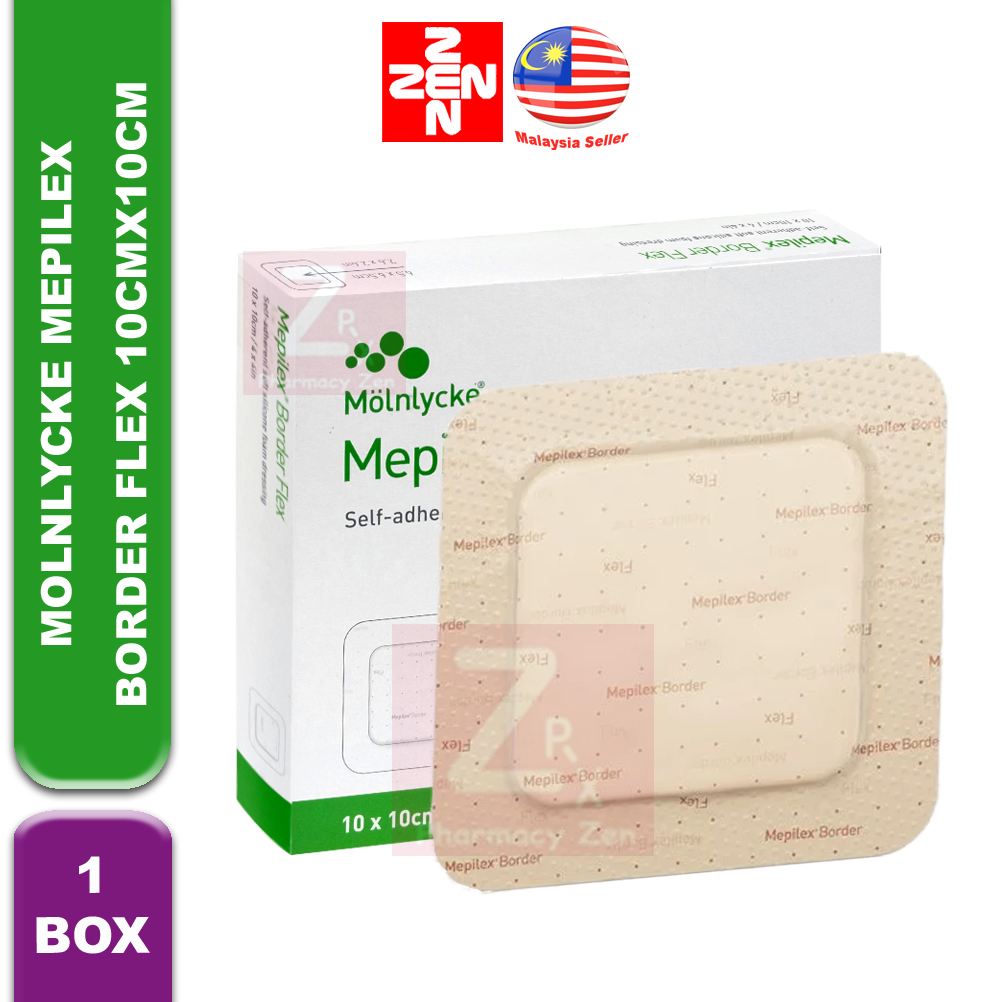 Zen Pharmacy | [1 BOX] Molnlycke Mepilex Border Flex Dressing10cm