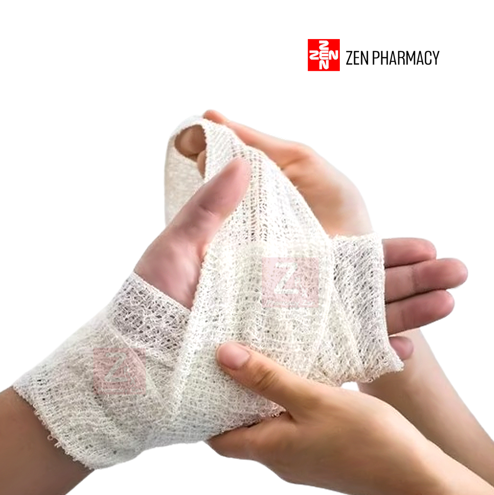 Zen Pharmacy | [1 PACKET] Camsterile Cotton Crepe Bandage White(5cmX4 ...