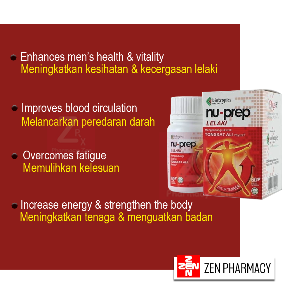 Nu-Prep Tongkat Ali (60s)+Himalaya Speman 100 Tablets(For Mens Fertility)