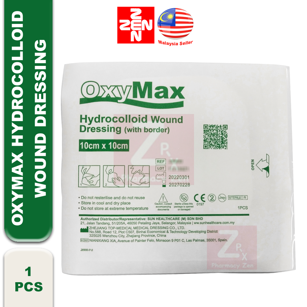 Zen Pharmacy Oxymax/Oxymecx Hydrocolloid Wound Dressing(With Border