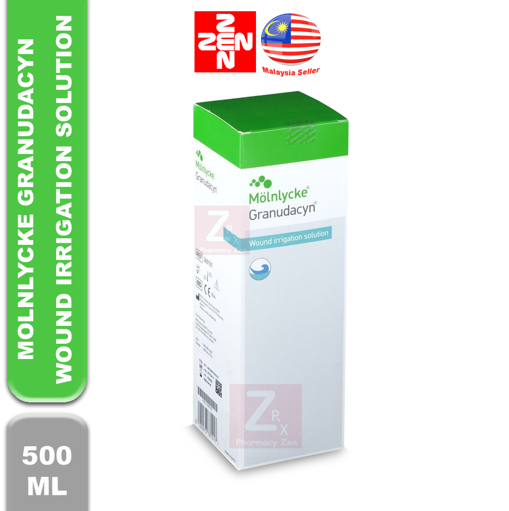Zen Pharmacy Molnlycke Granudacyn Wound Irrigation Solution 500mL
