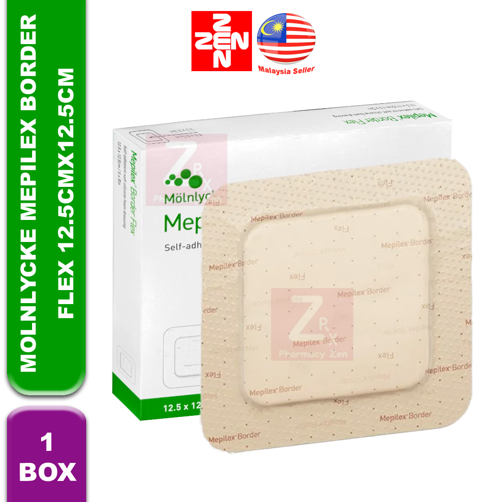 Zen Pharmacy | Molnlycke Mepilex Border Flex 12.5cm x 12.5cm 5pc(BOX)