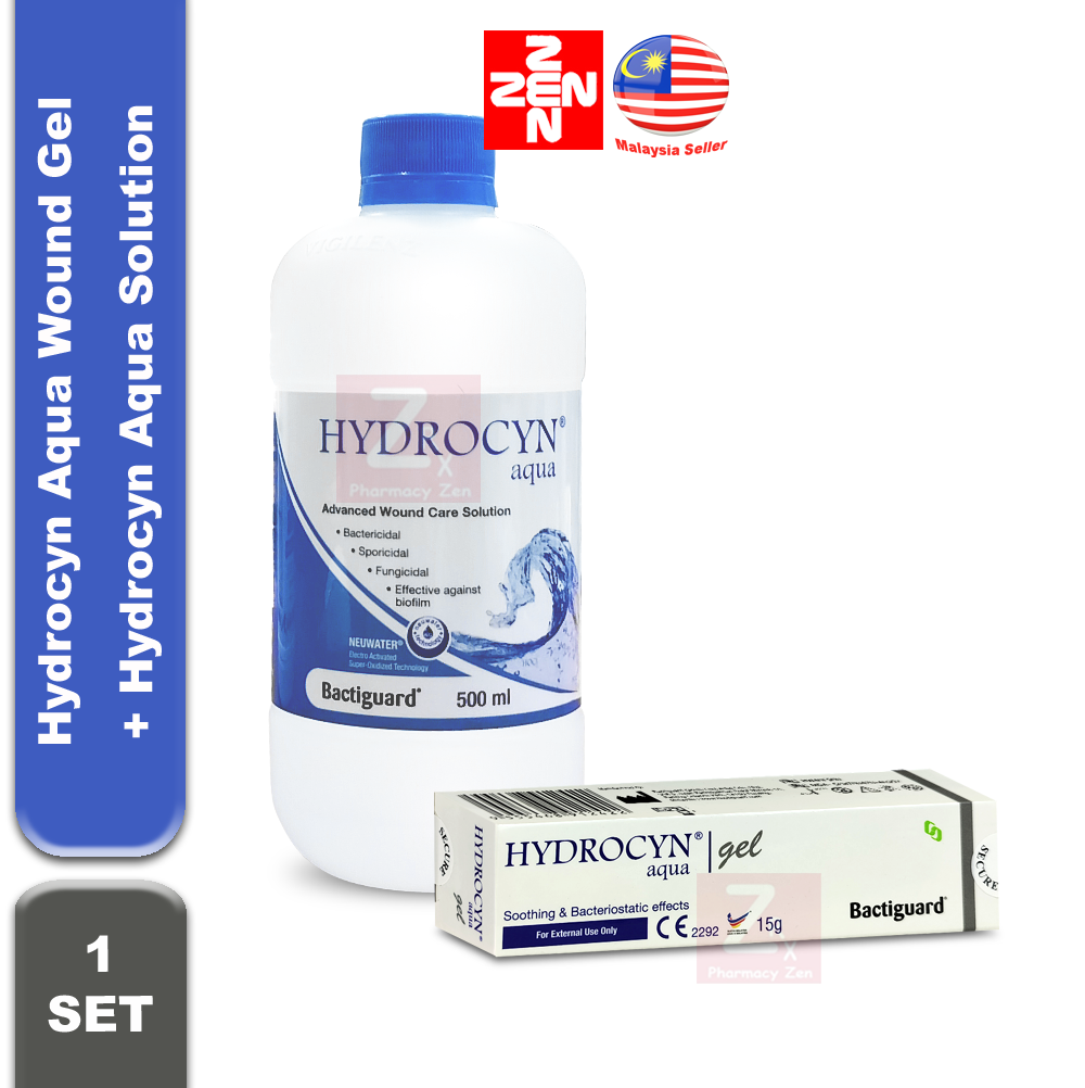 Hydrosyn Zen Pharmacy | Hydrocyn Aqua Wound Gel 15g + Hydrocyn Aqua Solution 500ml