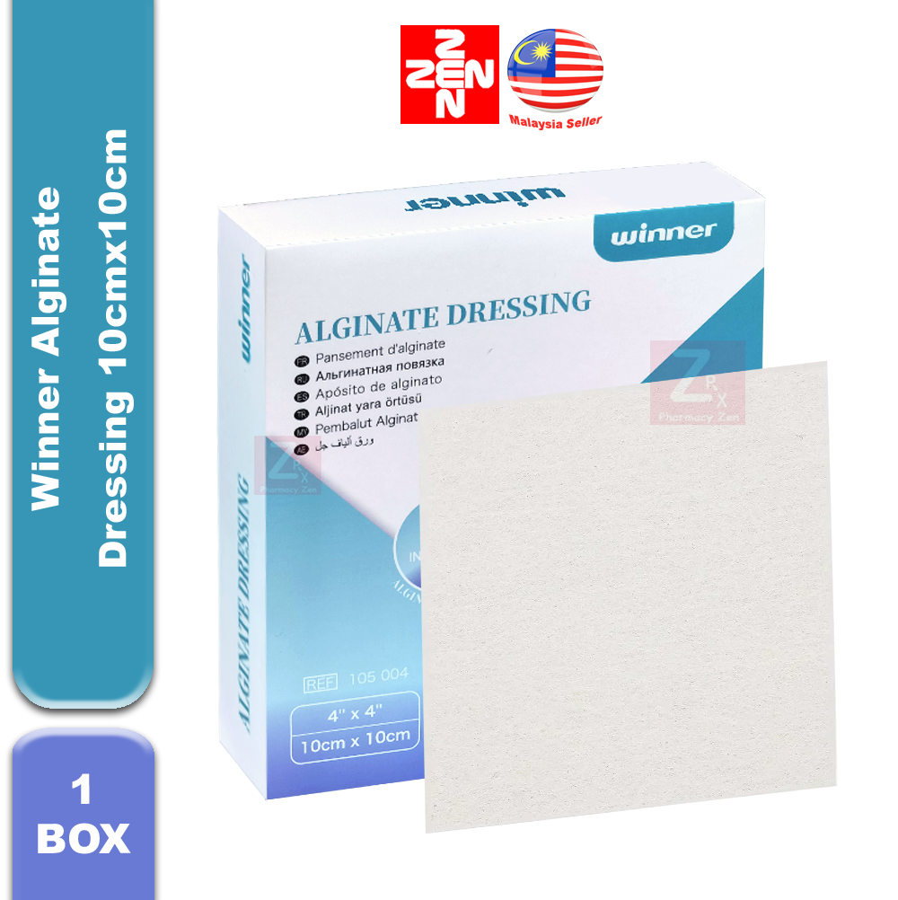 Zen Pharmacy | [1 BOX] Winner Alginate Dressing 10cmx10cm (10pc/box)